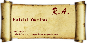 Reichl Adrián névjegykártya